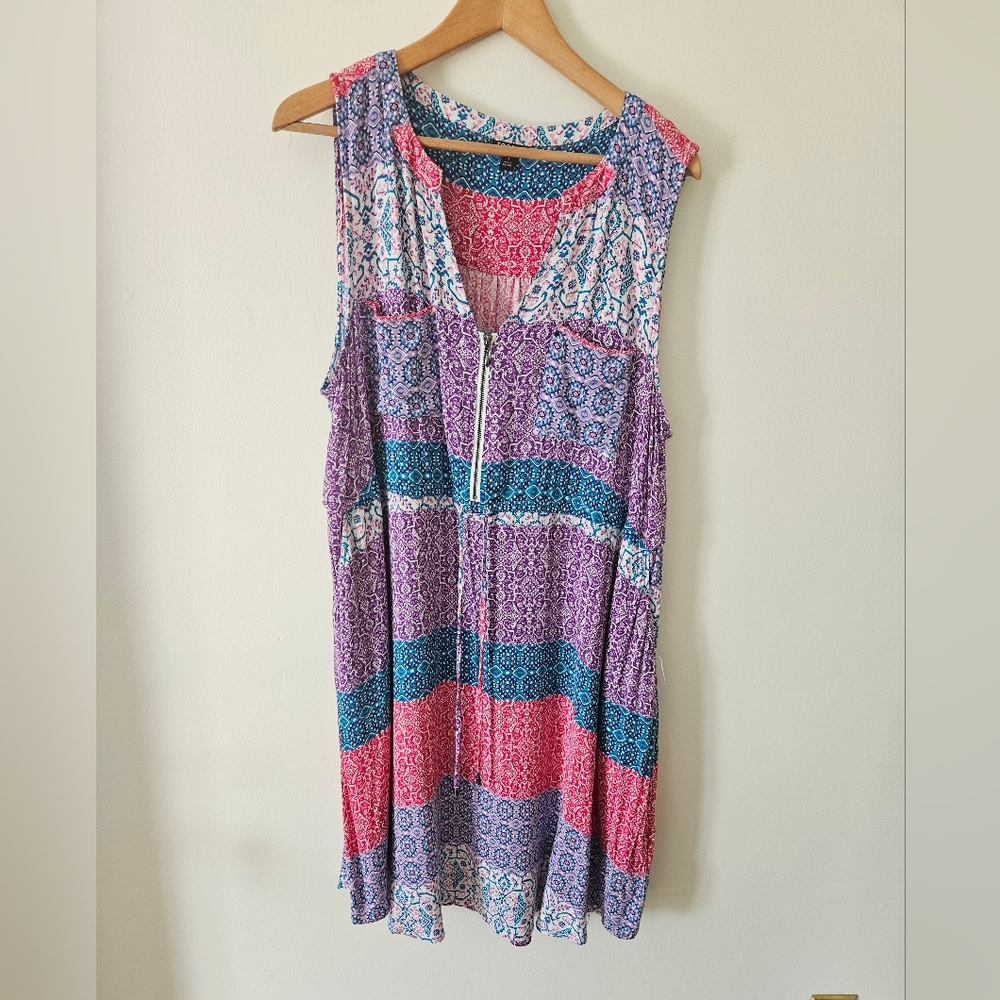 Torrid boho half zip dress